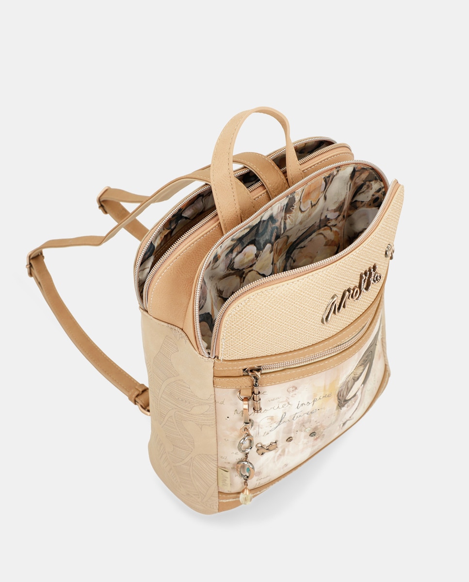Mochila de Compartimento Triplo Memories Multicolor-5