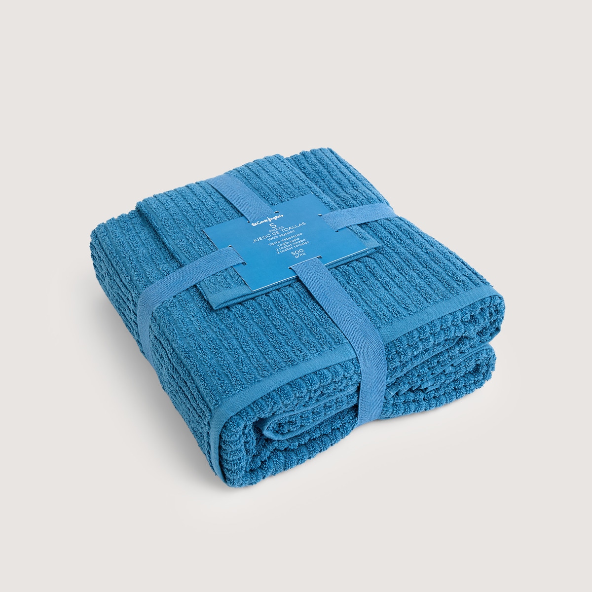 Conjunto de 5 Toalhas de Algodão Dalia - 500 g/m2 Marinho-5