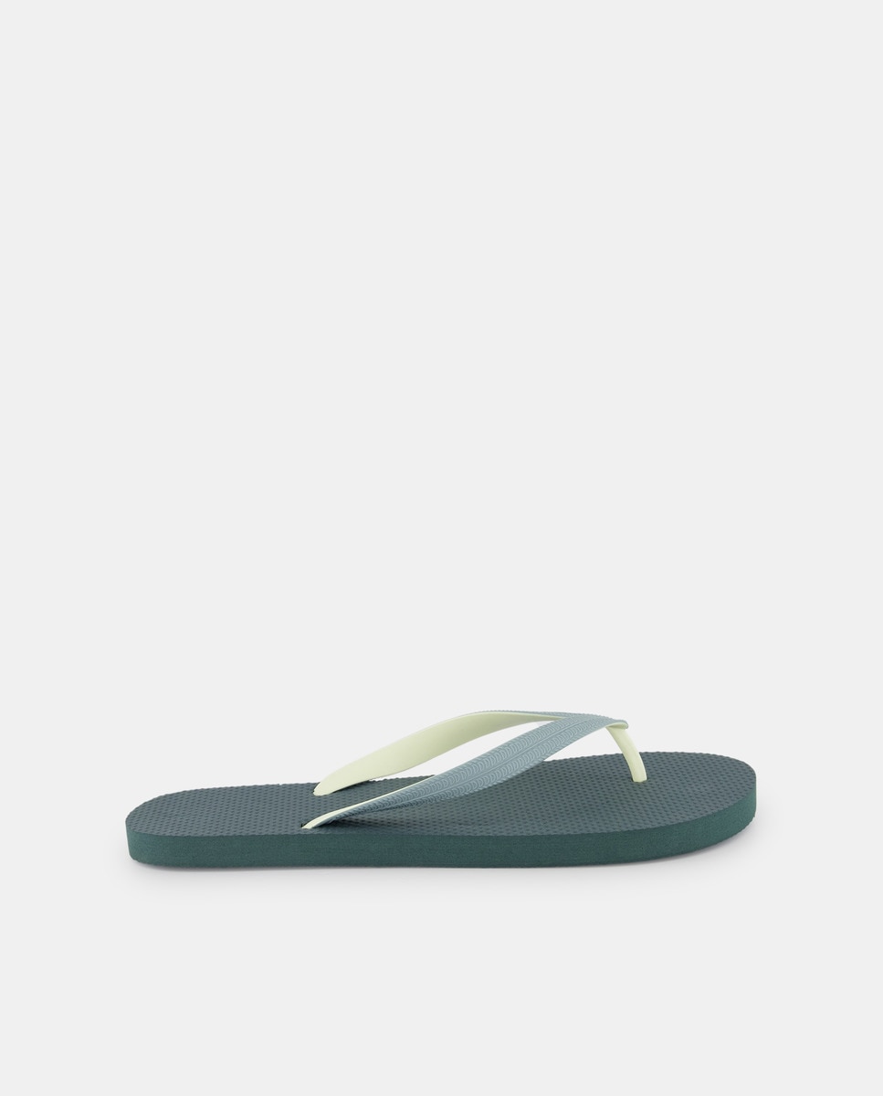 Chancla de baño de hombre esclava con piso de goma Kaki-1