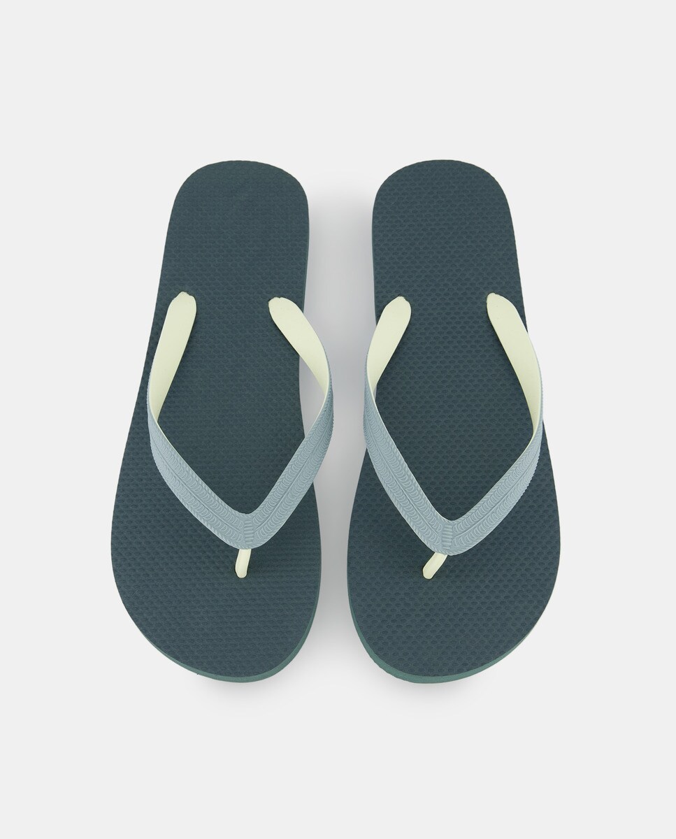 Chancla de baño de hombre esclava con piso de goma Kaki-4