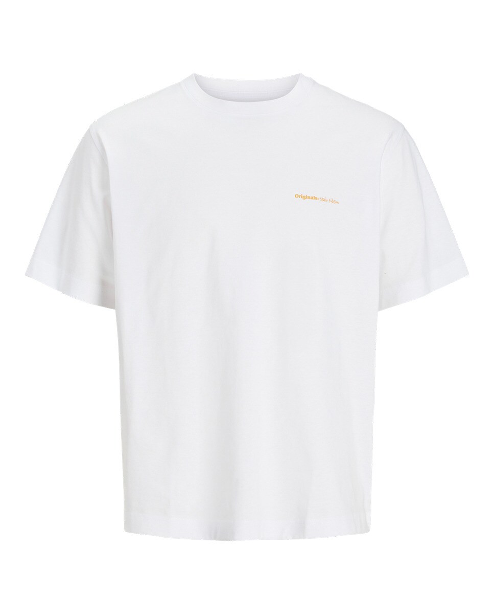 T-shirt de Manga Curta e Desenho Traseiro Branco-6