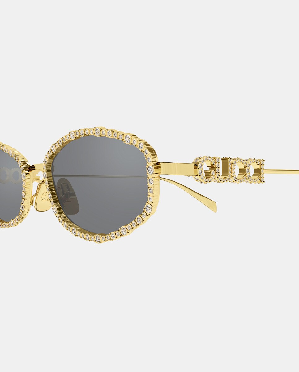 Las Gafas La Gafa De Oro Gafa De Sol Unisex Ovalada Metalica