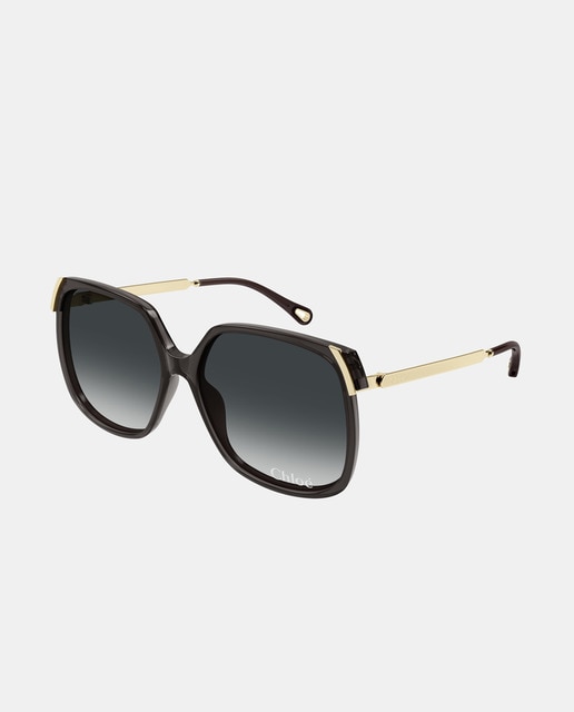 Imagen 0 de Gafa de sol de mujer rectangular en acetato reciclado con lente degradada