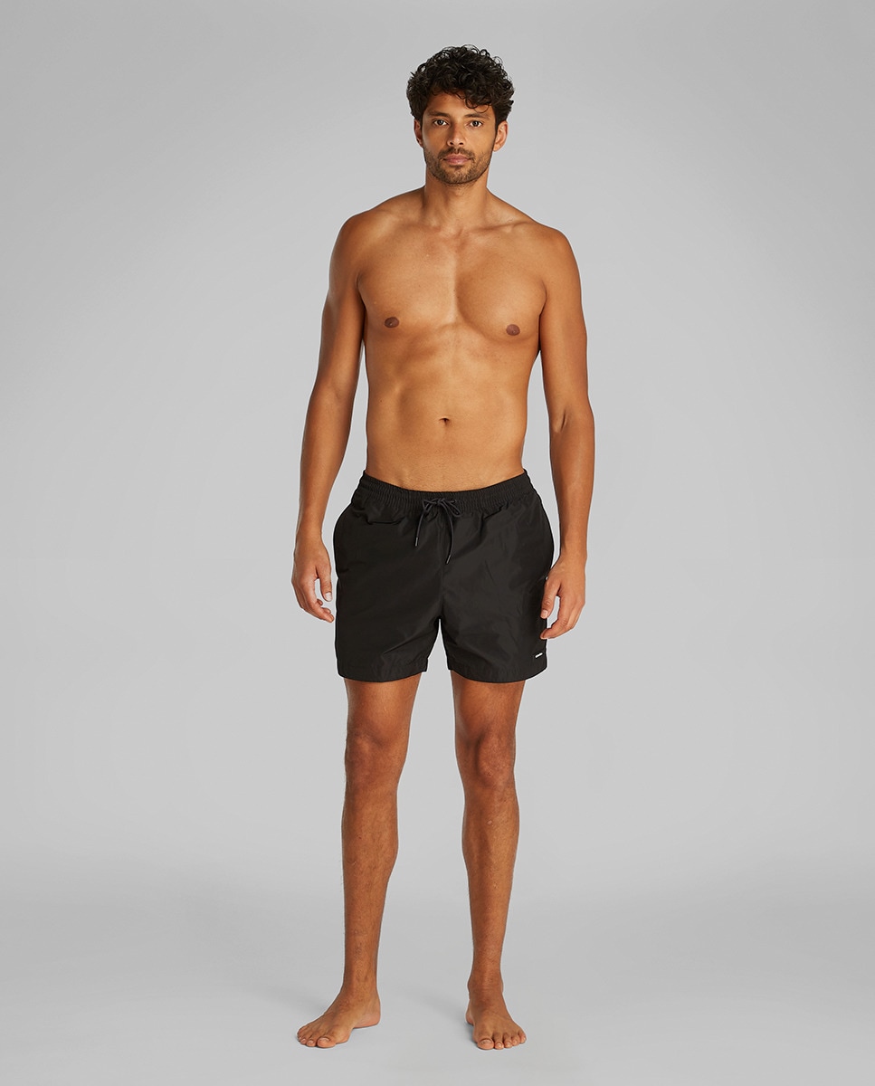 Calções Médios com Logótipo Preto-5