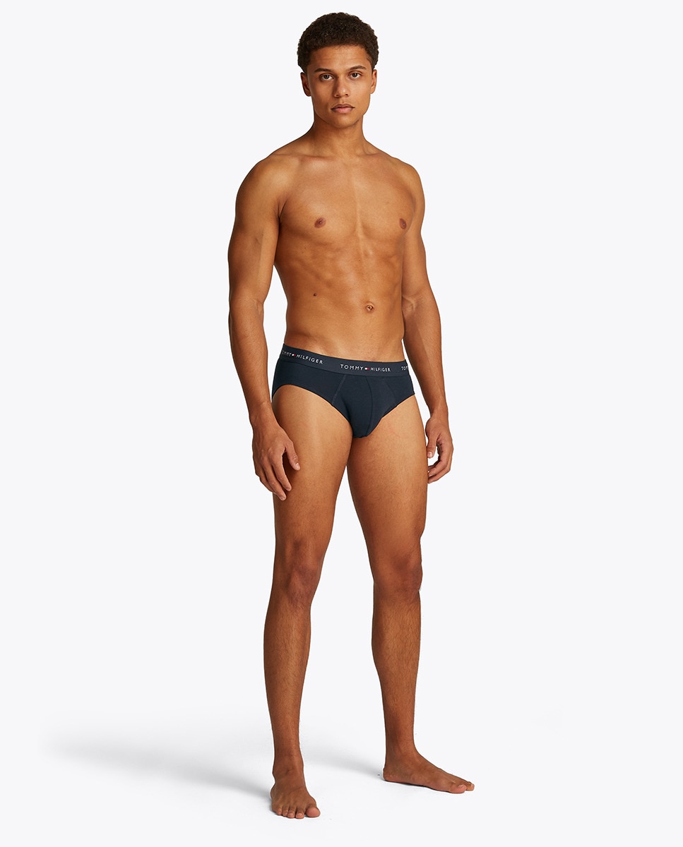Pack de 3 Slips de Malha Azul-marinho-7