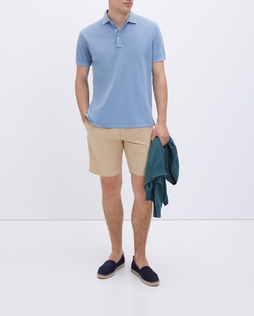 Imagen 0 de Polo de hombre de manga corta piqué garment dye