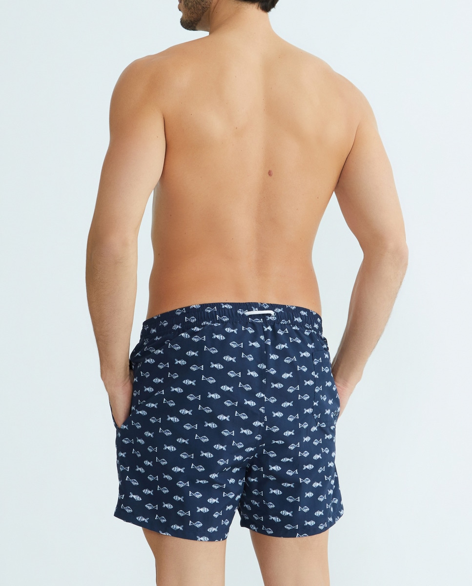 Bañador estampado de hombre - Dustin - Celeste Celeste-2