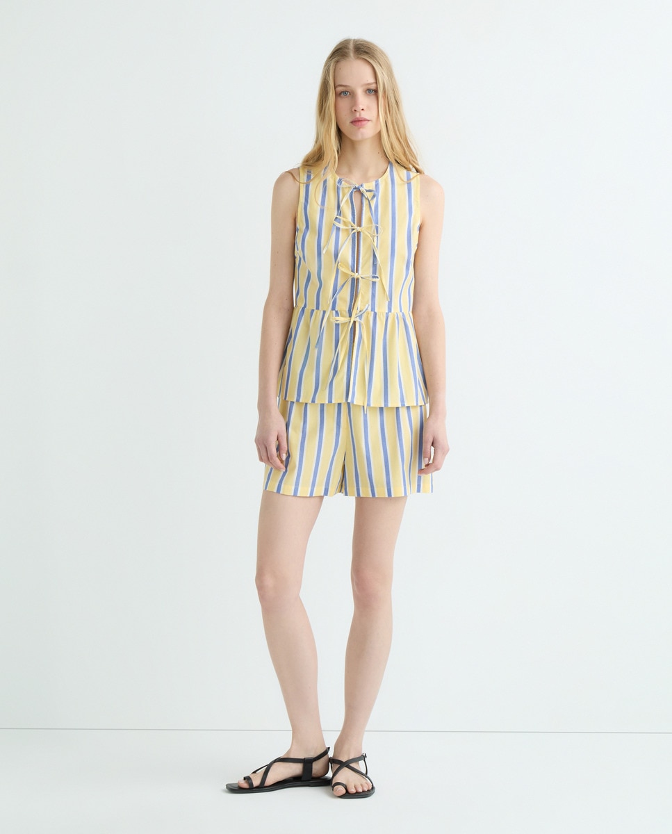 Short mujer lazos Amarillo-1