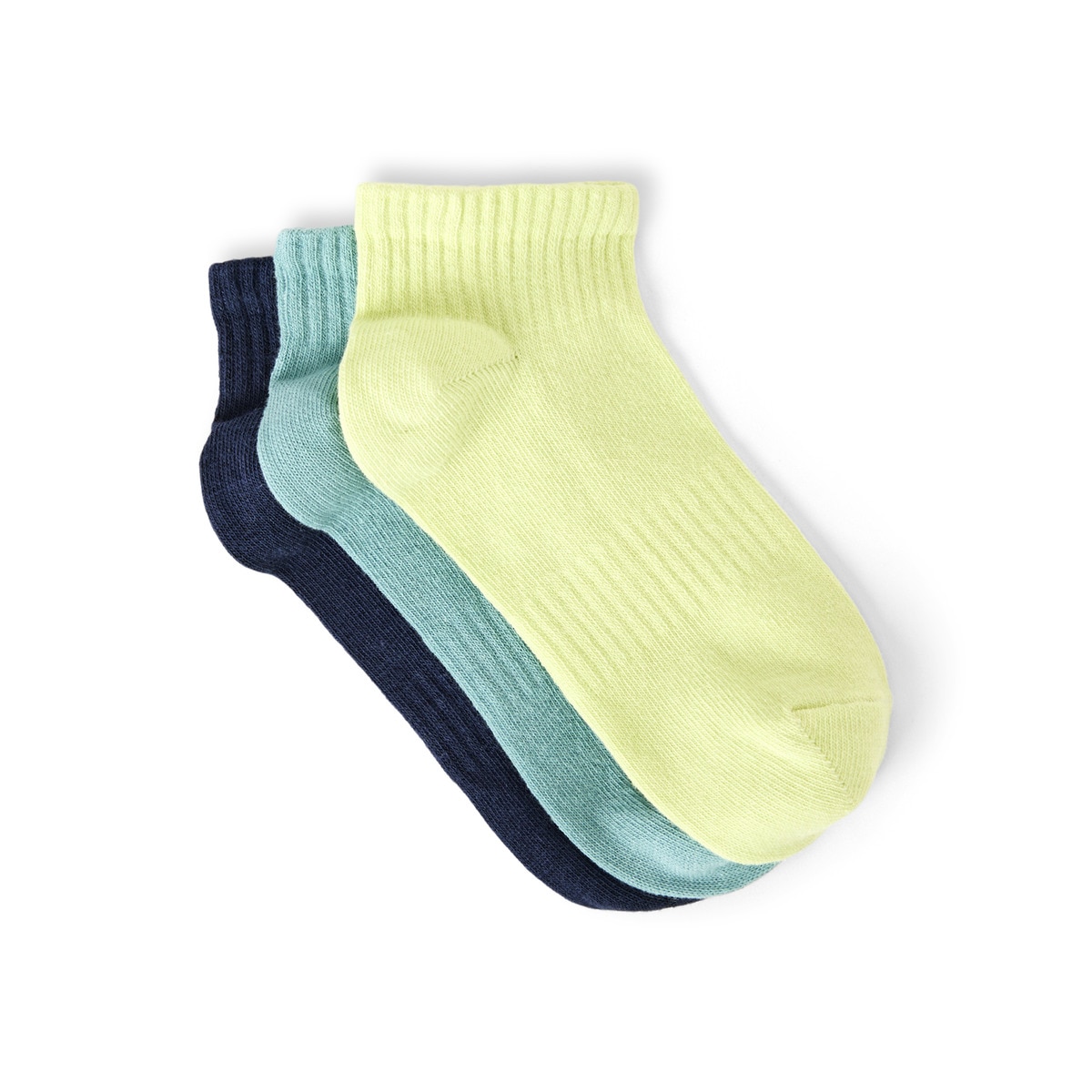 Pack de 3 calcetines tobilleros de infantil Verde-1