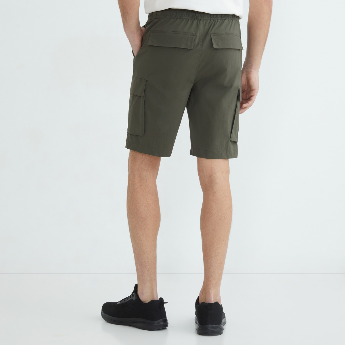 Pantalón corto senderismo hombre Kaki-3