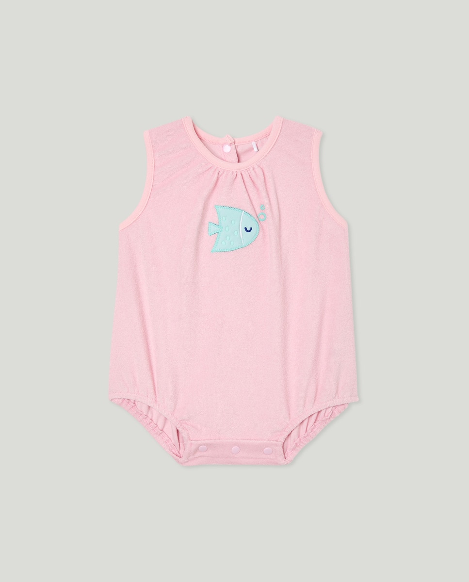 Babygrow de Bebé com Peixinhos Rosa-1