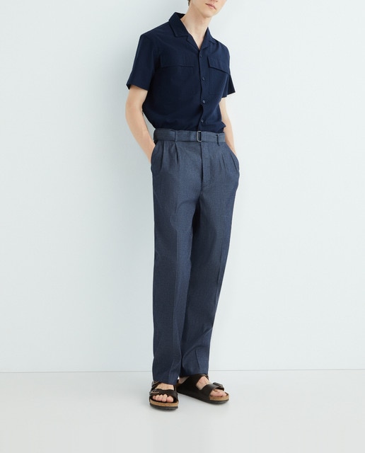 Imagen 0 de Camisa de hombre de manga corta en seersucker