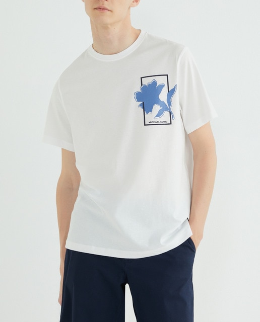 Imagen 0 de Camiseta de hombre gráfica de algodón con logotipo