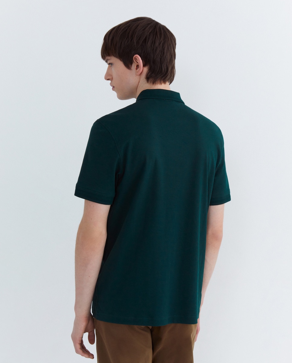 Polo de homem manga curta Verde-3
