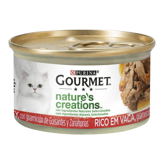Imagen 0 de Comida húmeda para gatos adultos Purina Gourmet Nature's Creations buey 85 g