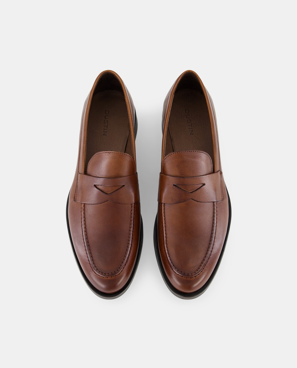 Mocassins em Pele com Travessão Couro-4