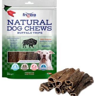 Snack Natural para Cão Tripa de Búfalo embalagem 250 g - Frigera