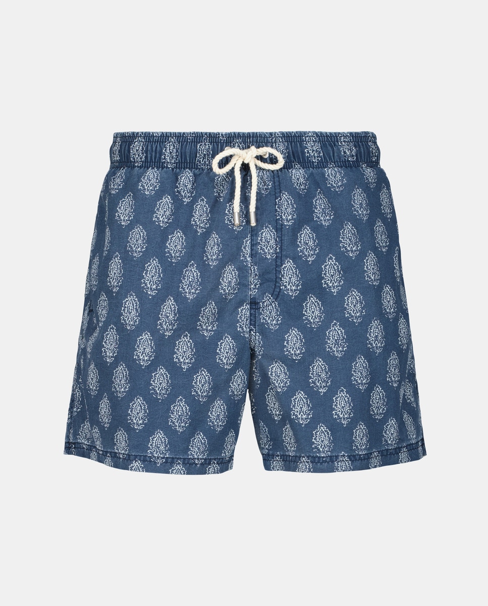 Calções de Banho com Cós Elástico Azul-marinho-3
