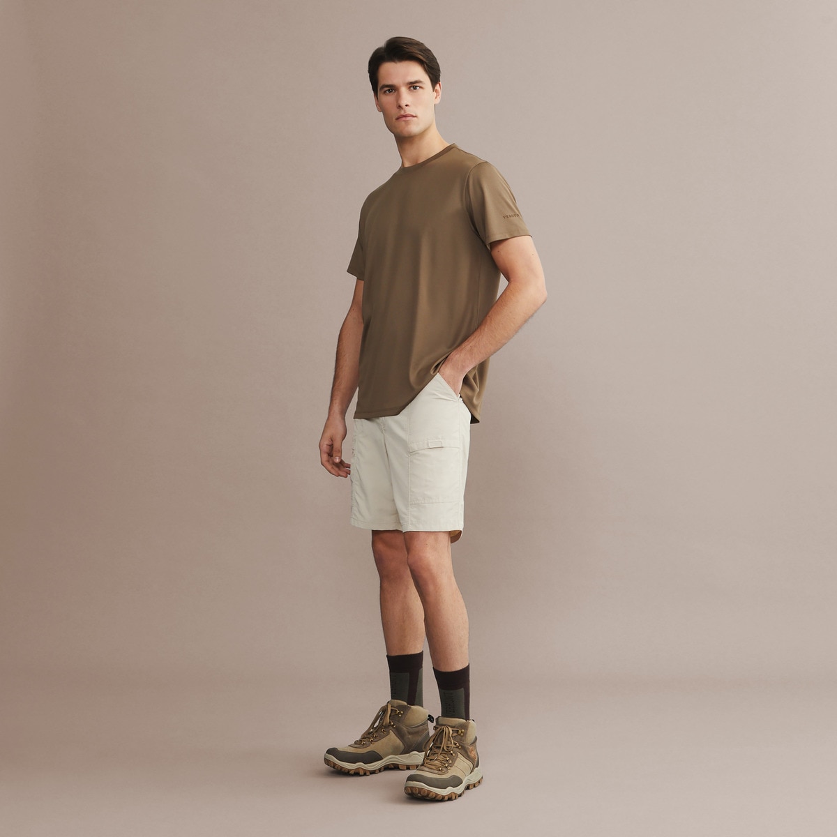 Bermudas de homem Bege-2