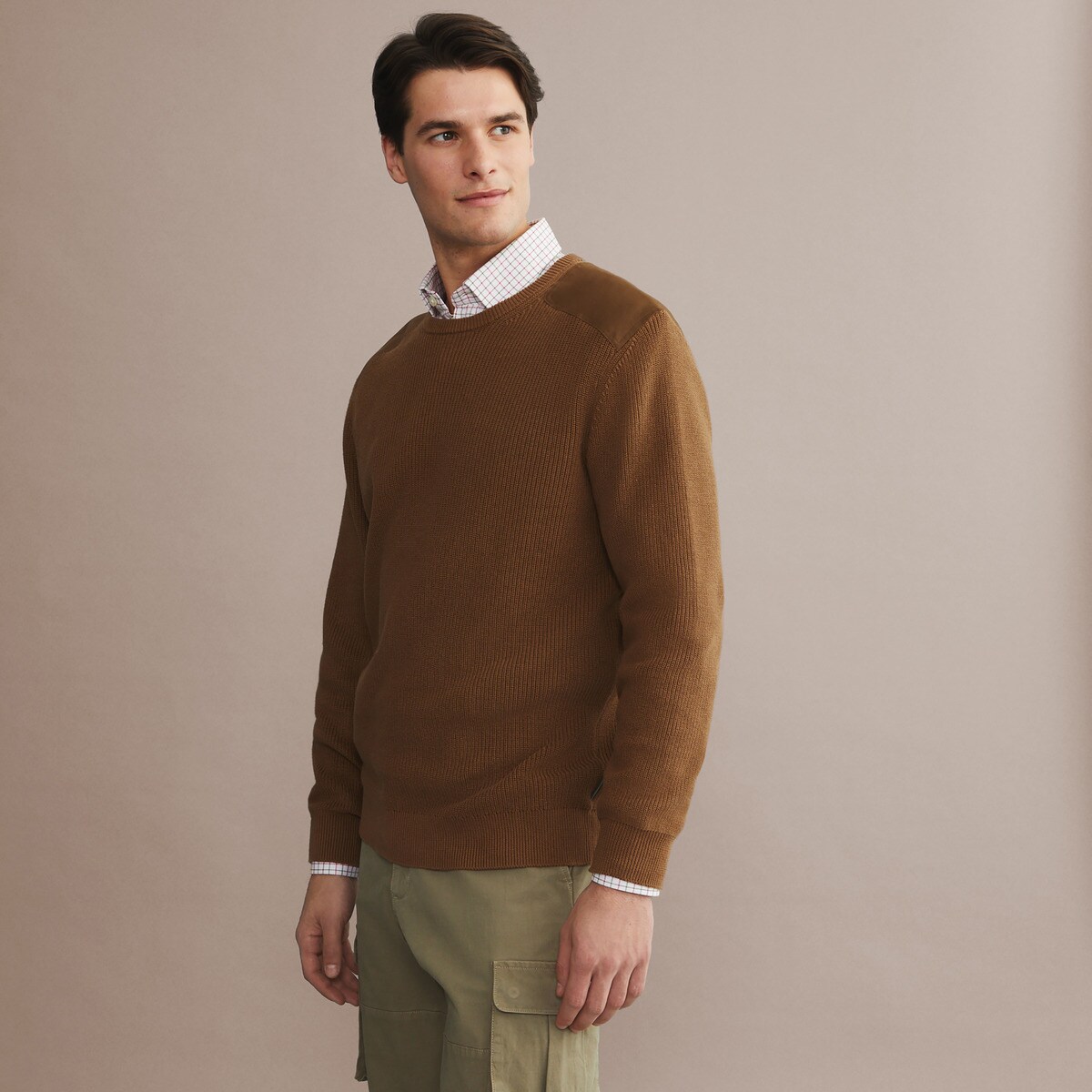 Camisola de homem Castanho-2