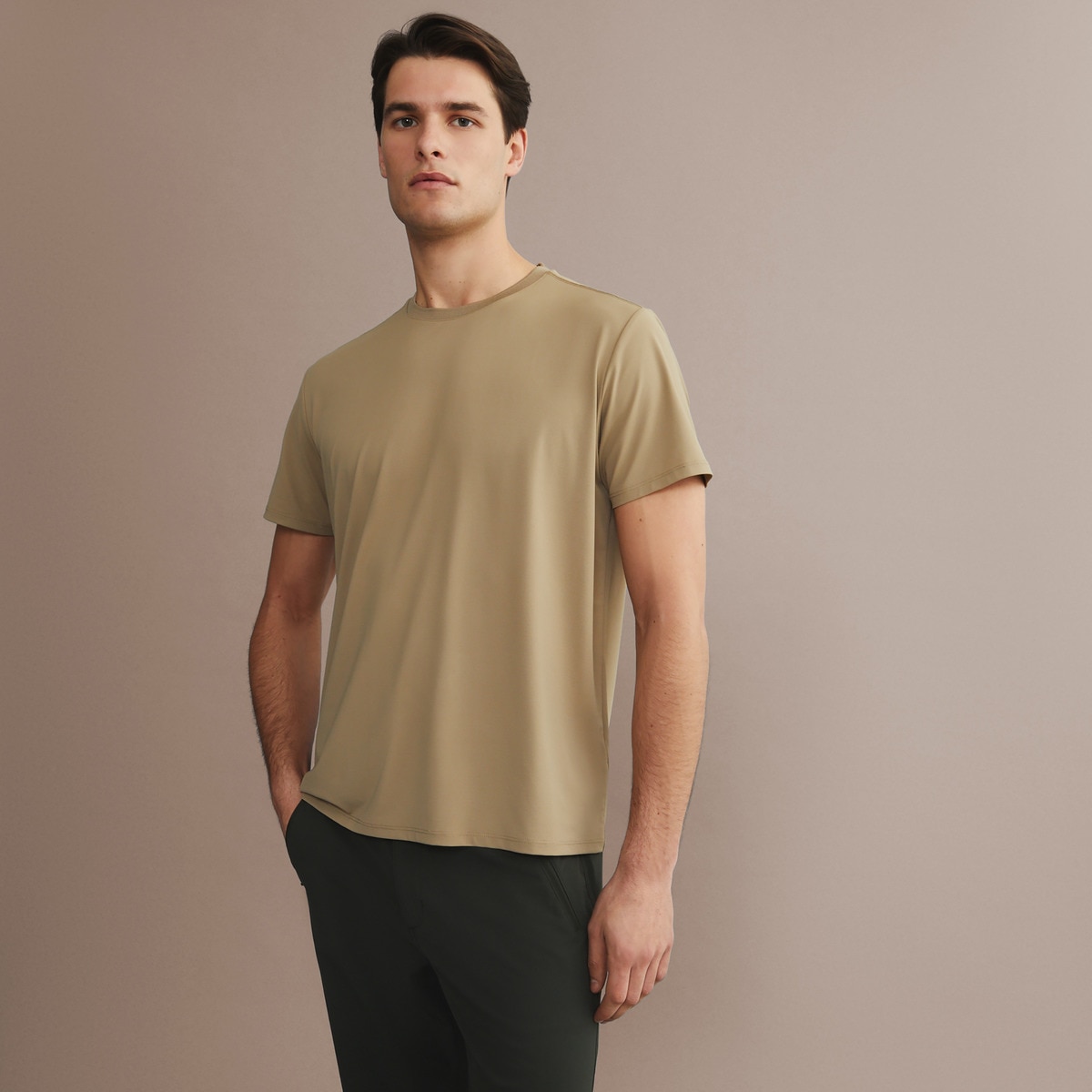 T-shirt Técnica Bege-2