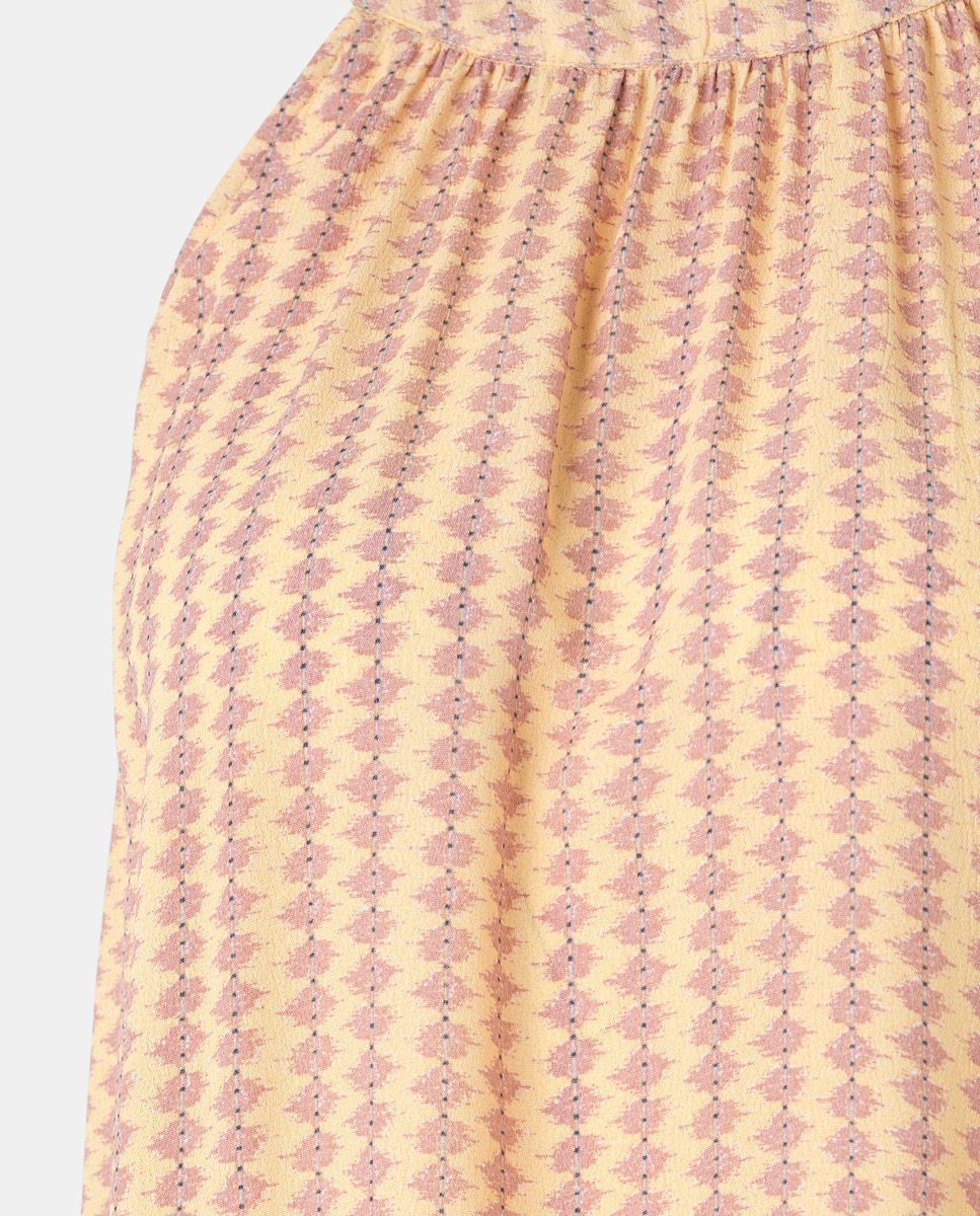 Vestido Comprido sem Mangas e com Estampado Verde-5