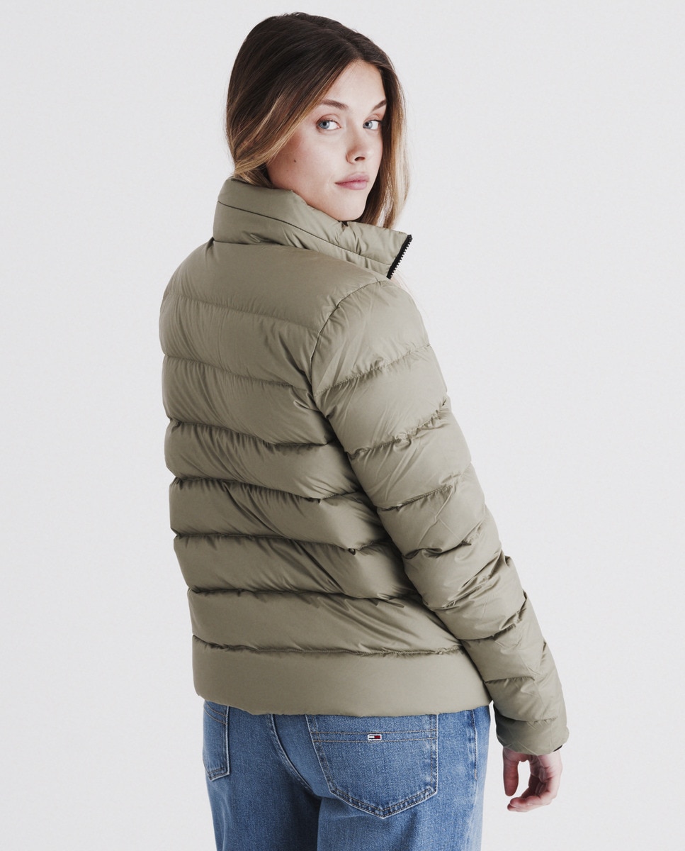 Blusão Acolchoado com Logótipo Estampado Verde-militar-7