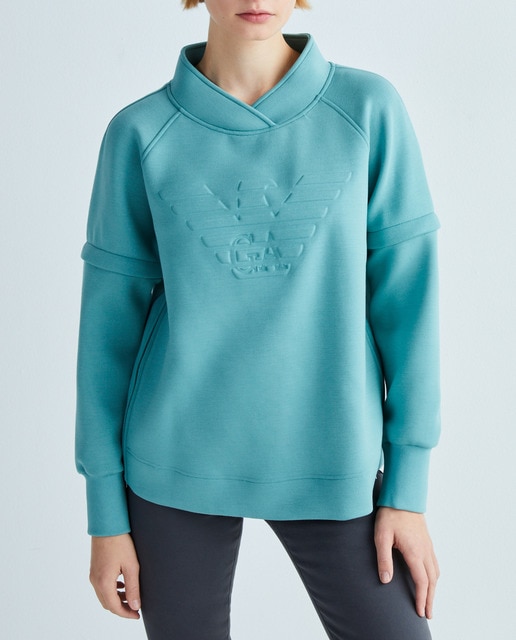 Imagen 0 de Sudadera de mujer mangas desplegables con logo águila en relieve