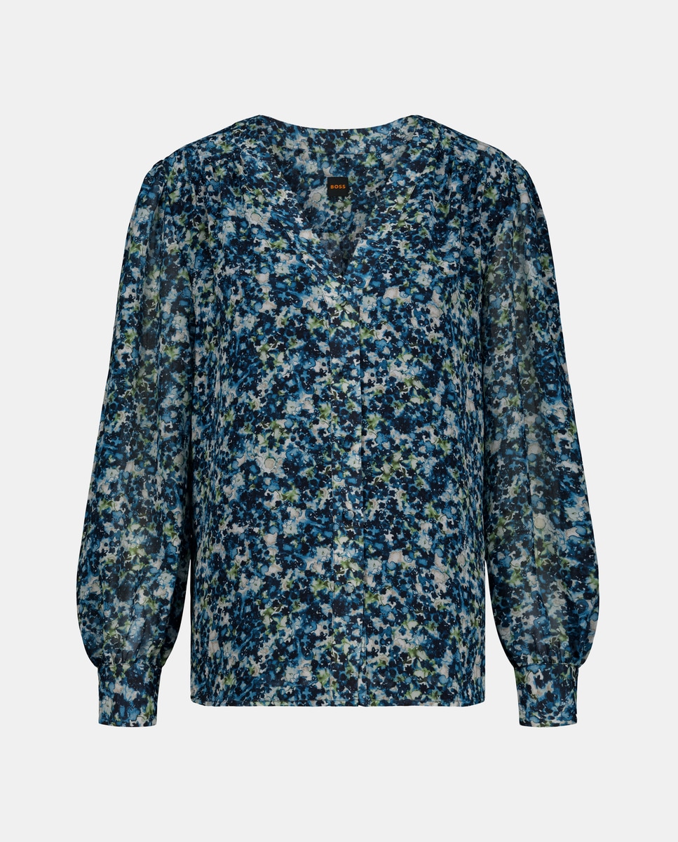 Blusa de manga comprida Multicolor-4