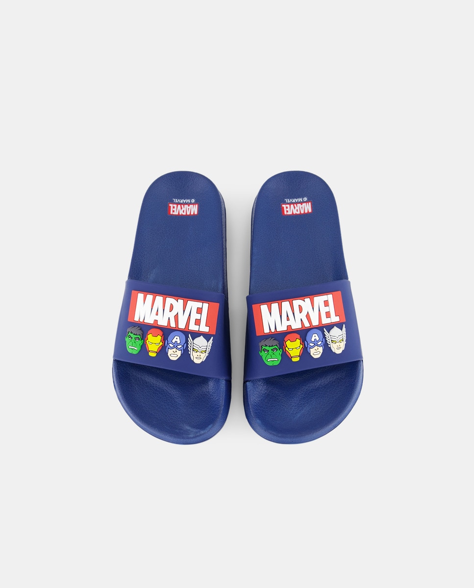 Chinelos com Estampado Os Vingadores Azul-4