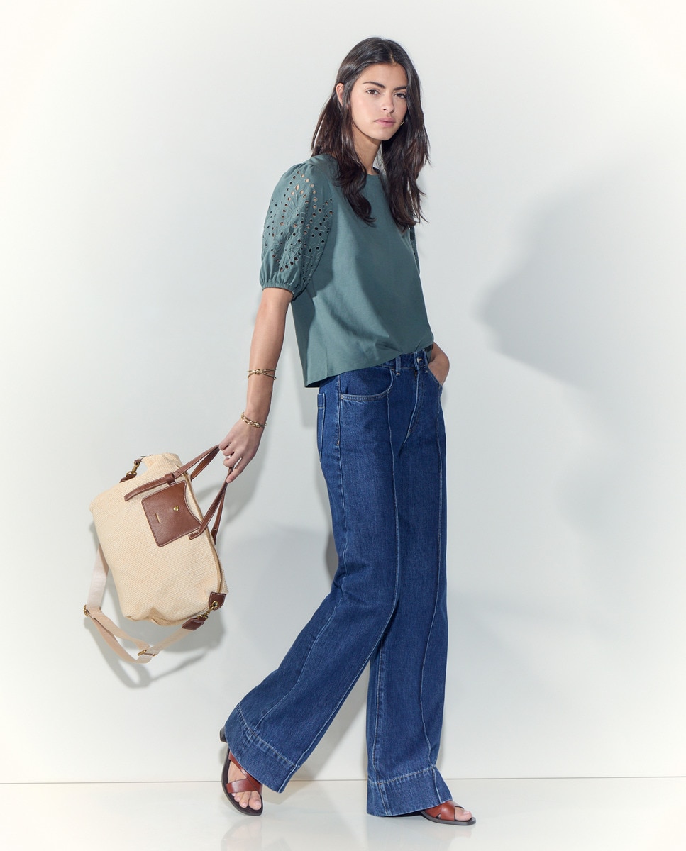 Mala Shopper de Nylon com Várias Alças Vison Claro-4