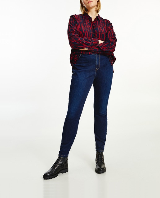 Imagen 0 de Vaquero de mujer de Harlem de corte ceñido y cintura alta