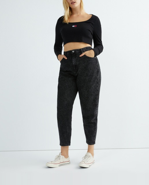 Imagen 0 de Pantalón vaquero de mujer Mom fit con tiro alto