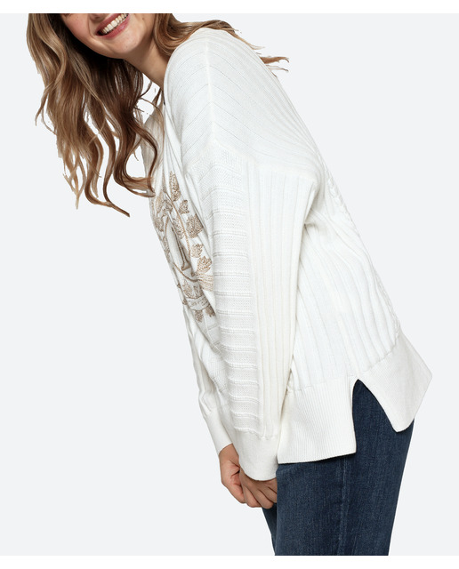 Imagen 0 de Jersey de mujer de cuello redondo y manga larga