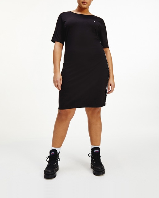 Imagen 0 de Vestido tallas grandes regular fit con manga corta