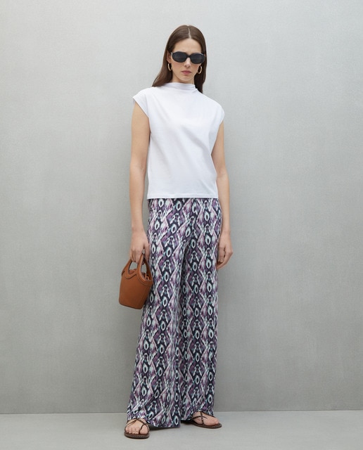 Imagen 0 de Pantalón de mujer ancho geométrico
