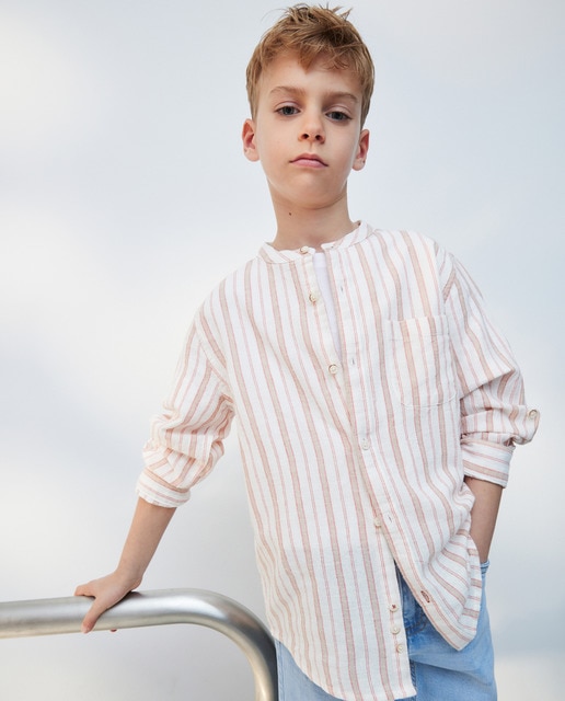 Imagen 0 de Camisa de niño con cuello mao