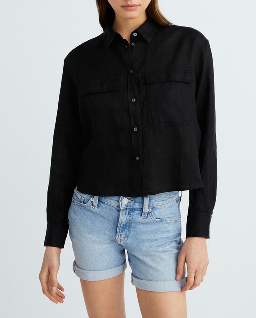 Imagen 0 de Camisa de mujer de manga larga lino