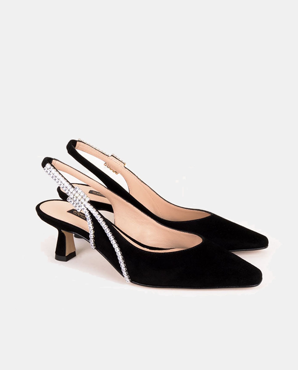 Sapatos de Salto Preto-1