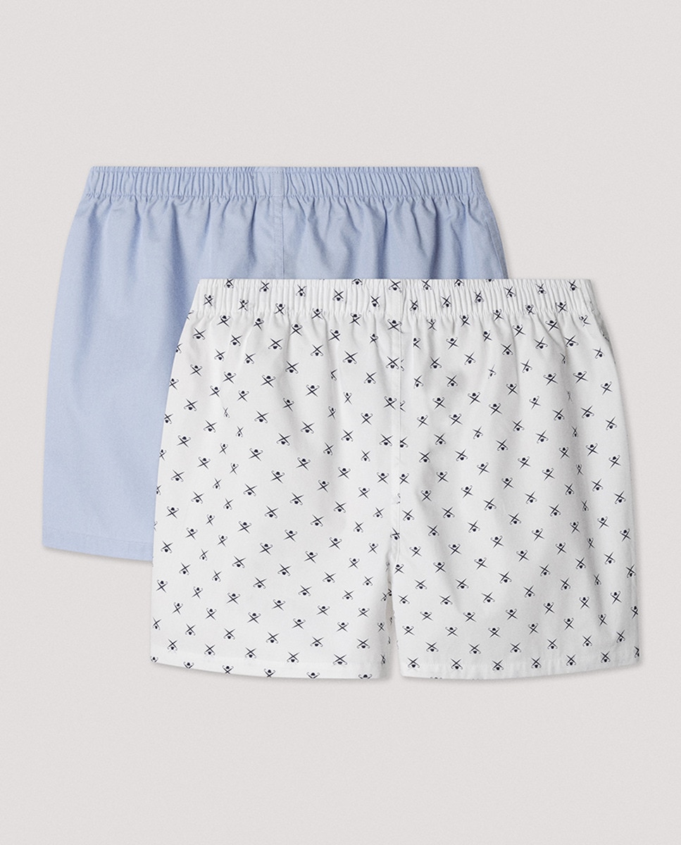 Pack de Dois Boxers de Tecido Branco-2