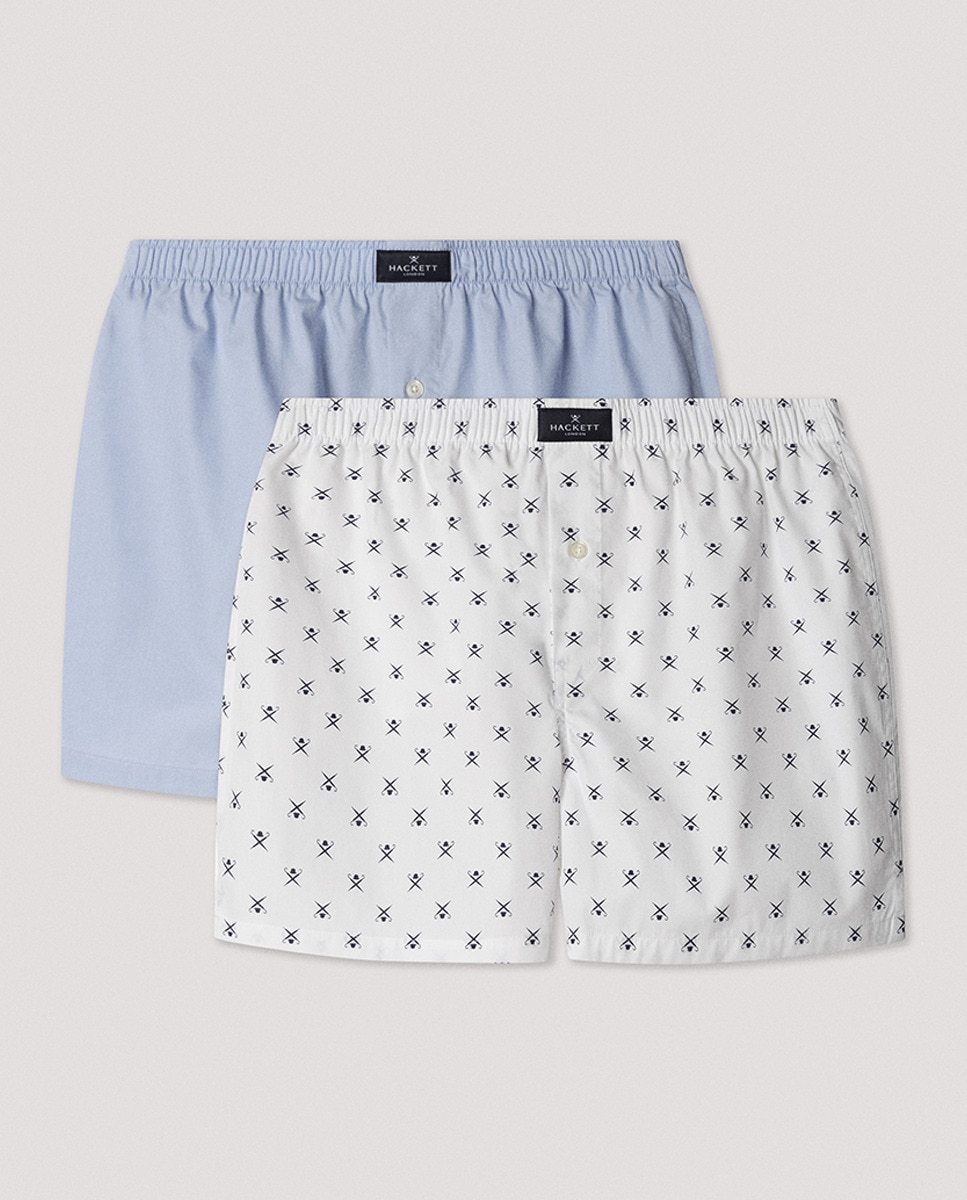 Pack de Dois Boxers de Tecido Branco-1