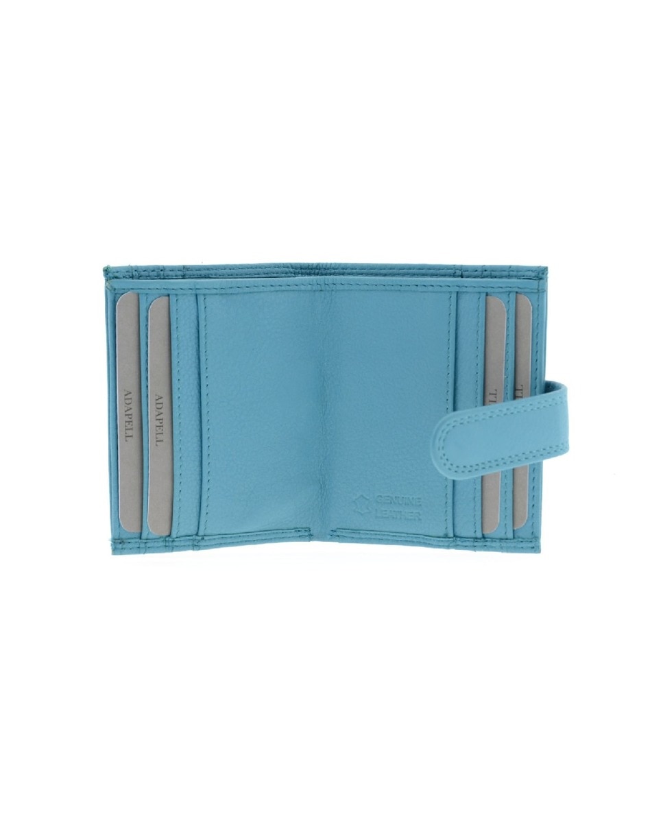 Porta-Cartões em Couro Premium Azul-6
