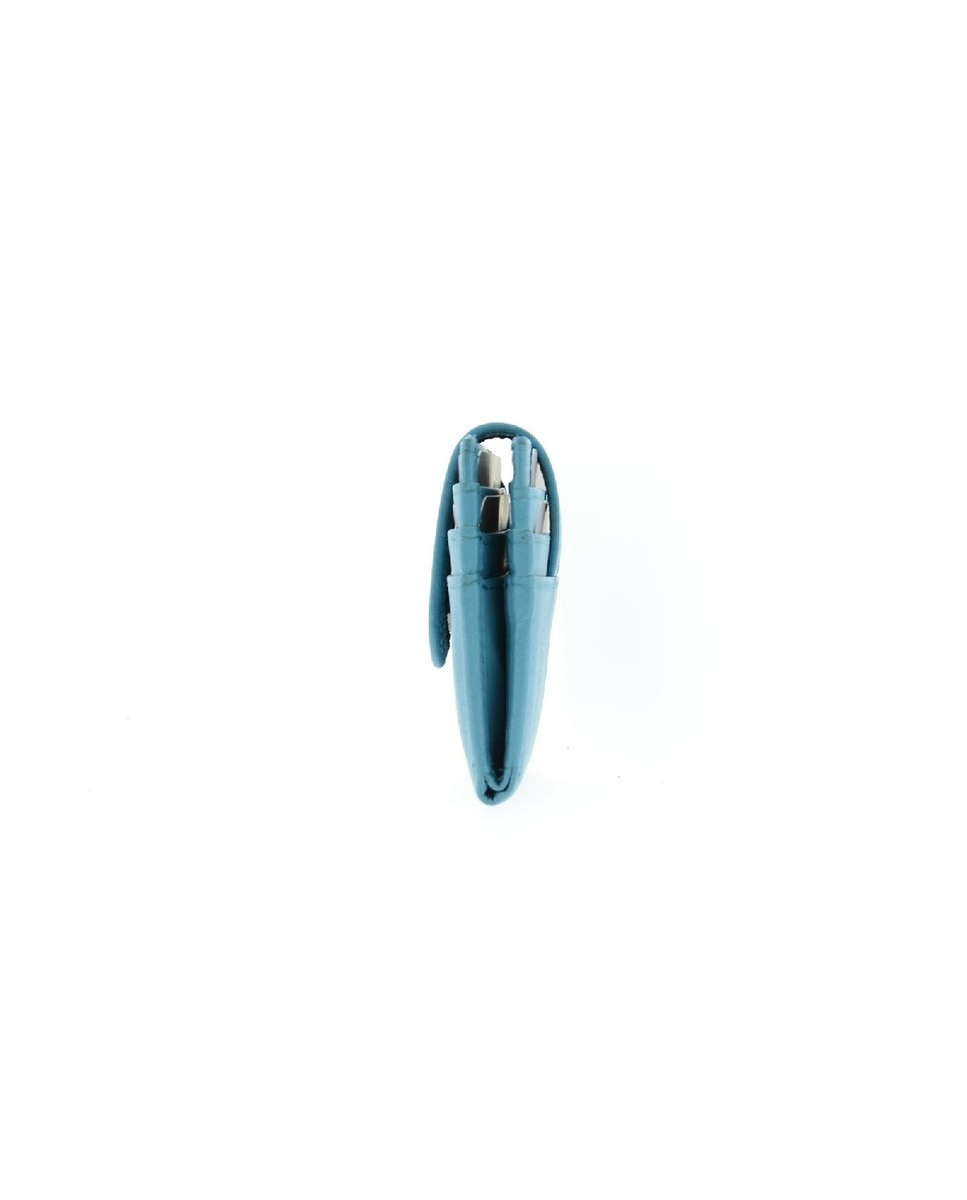 Porta-Cartões em Couro Premium Azul-5