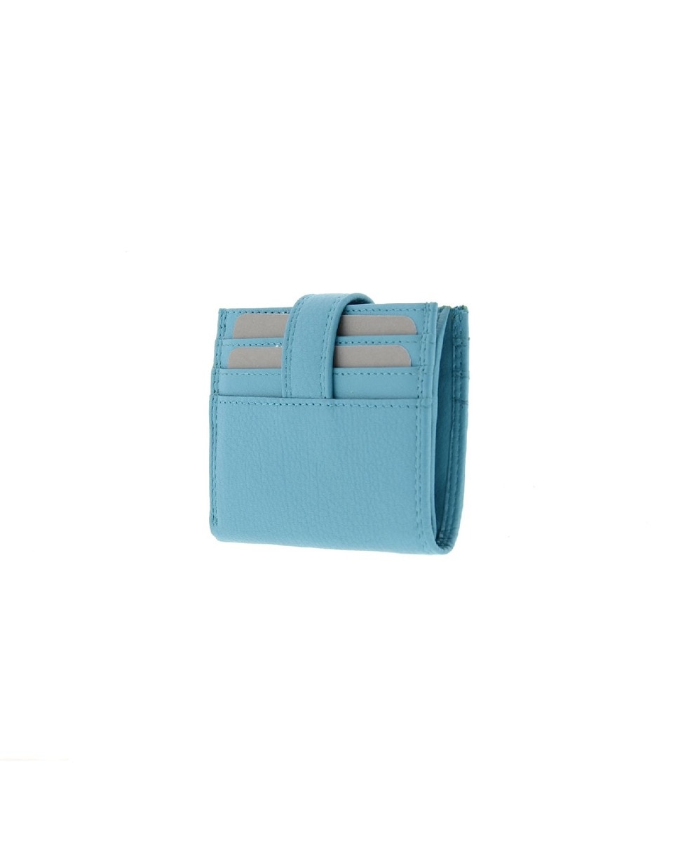 Porta-Cartões em Couro Premium Azul-4