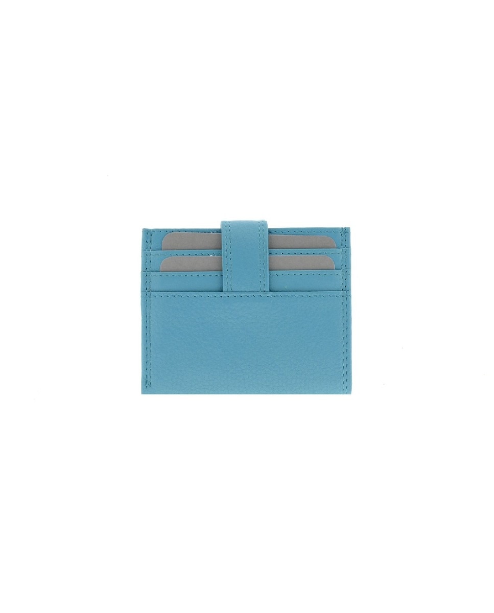 Porta-Cartões em Couro Premium Azul-2