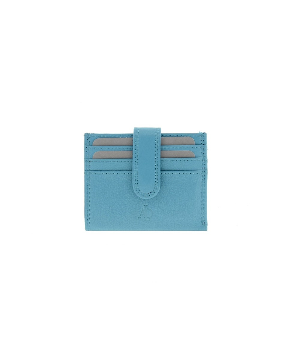 Porta-Cartões em Couro Premium Azul-1