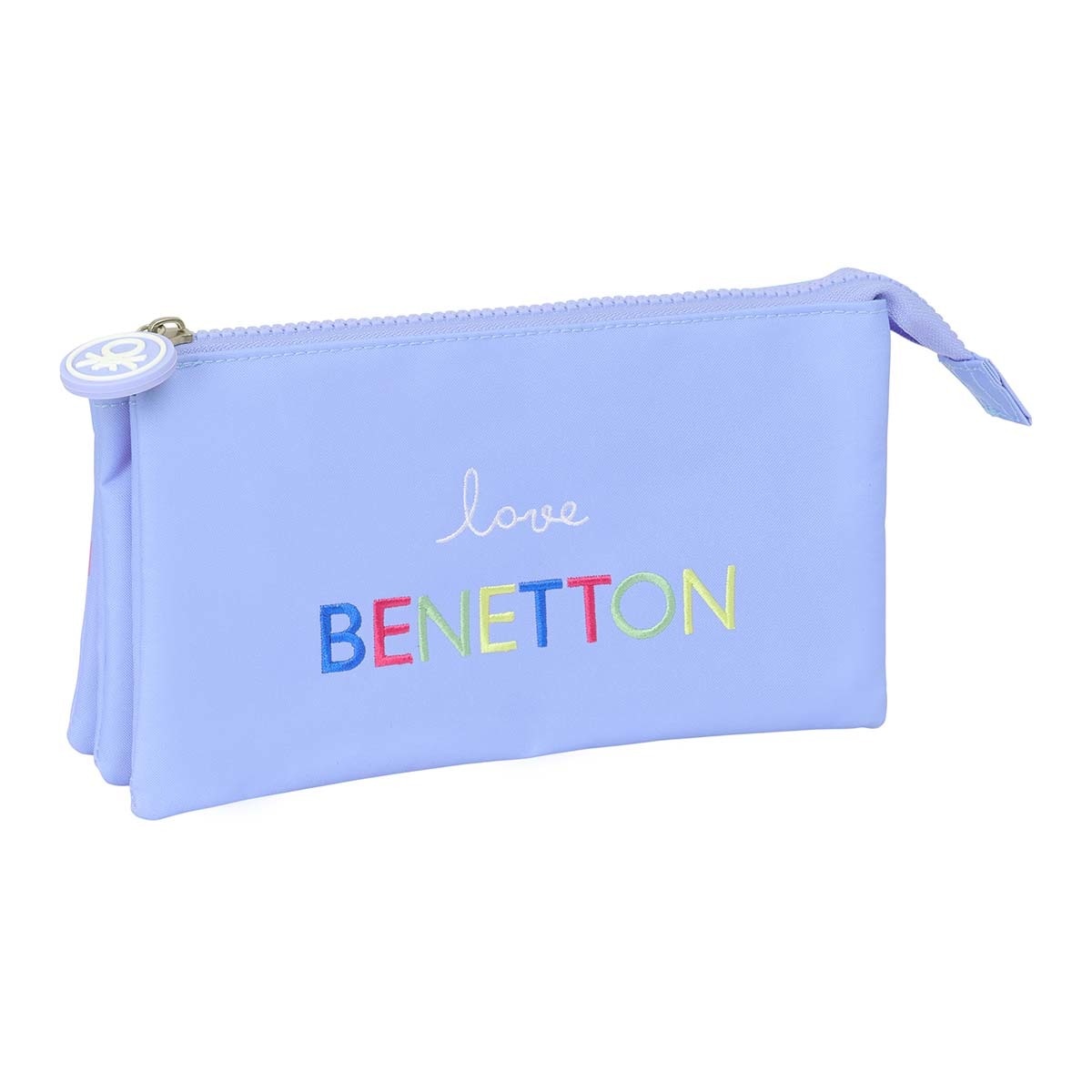 Estojo triplo Benetton Safta lilás Lilás-1