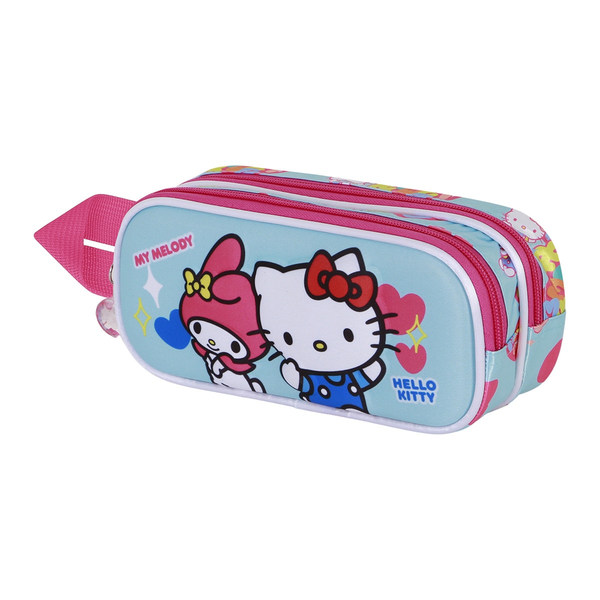 Estuche portatodo doble 3D Hello Kitty friendship Sanrio Karactermania azul Azul-1