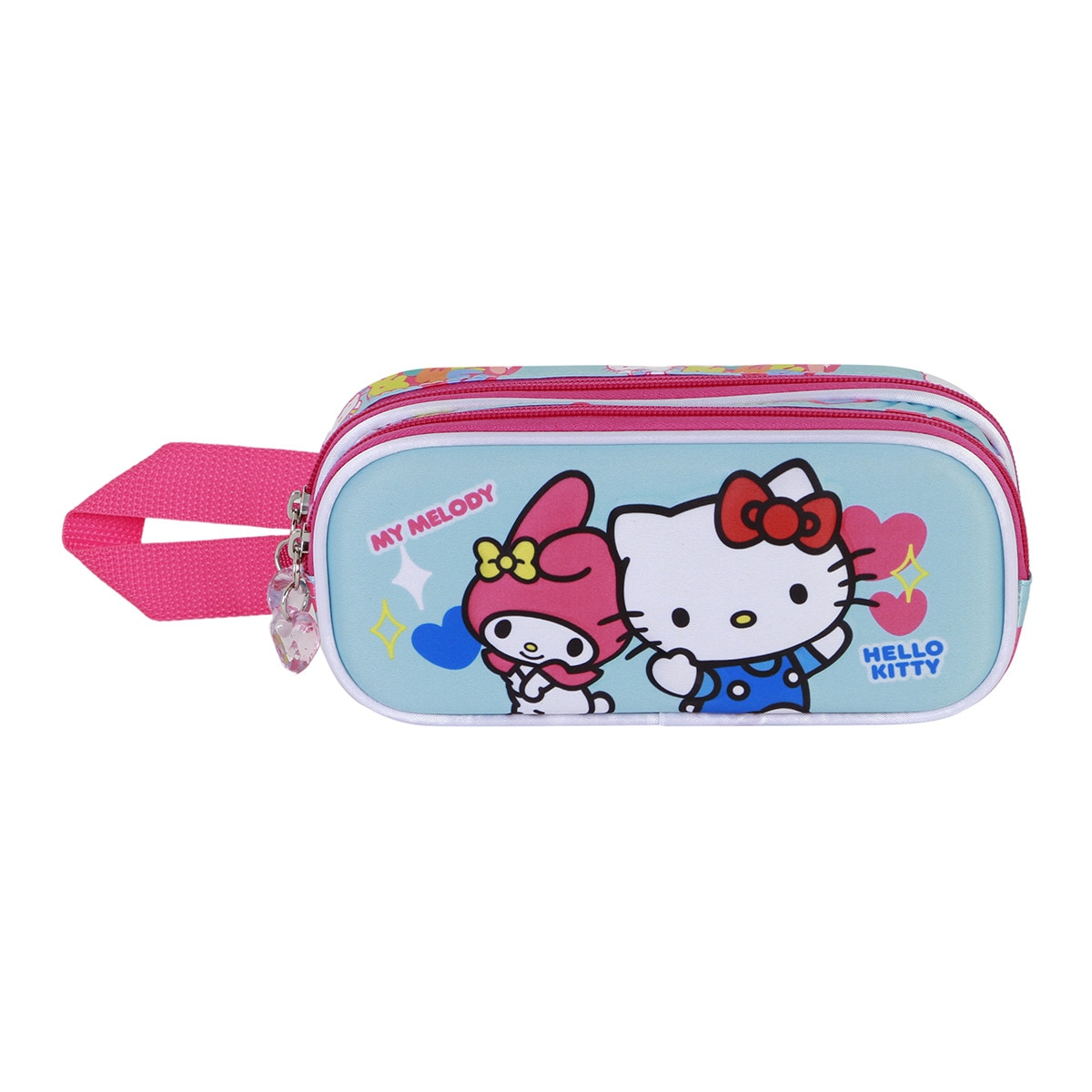 Estuche portatodo doble 3D Hello Kitty friendship Sanrio Karactermania azul Azul-2