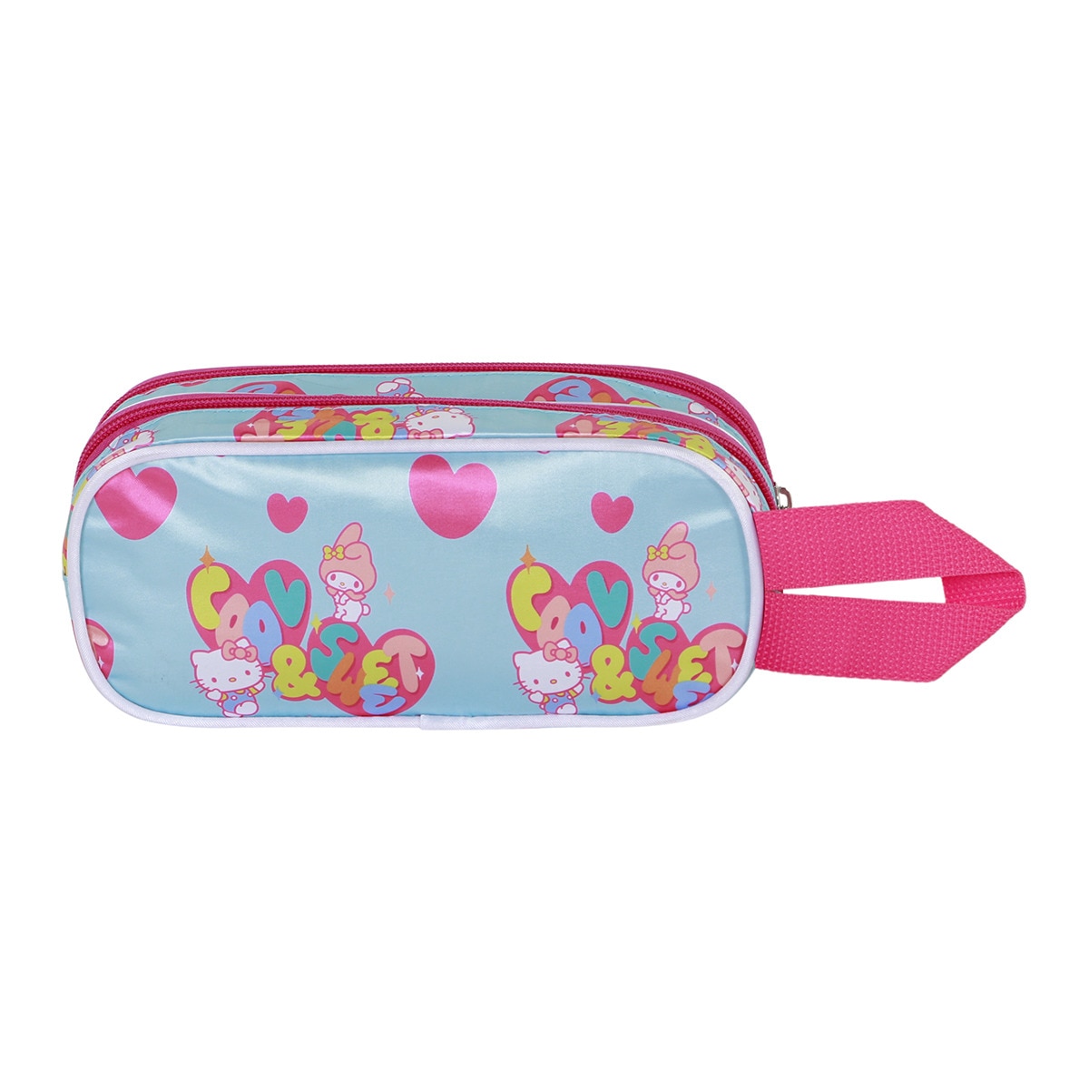 Estuche portatodo doble 3D Hello Kitty friendship Sanrio Karactermania azul Azul-3
